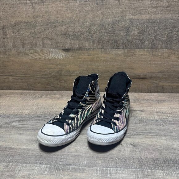 Converse Chuck Taylor All Star Zebra Print High Topes Women's Size 8 - Picture 1 of 6